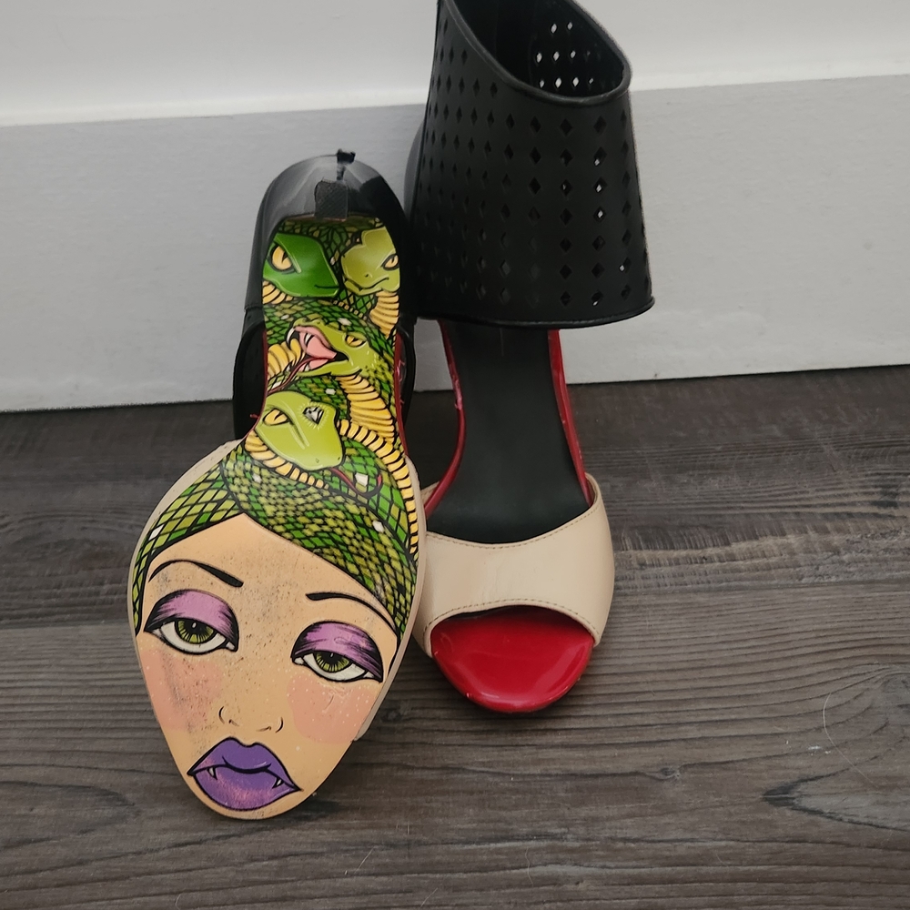 Stylish Black and Red Women's Heels - Taylor Says